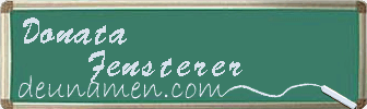 Donata Fensterer Visitenkarte